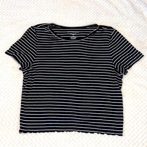 black and white striped soft and sexy baby tee